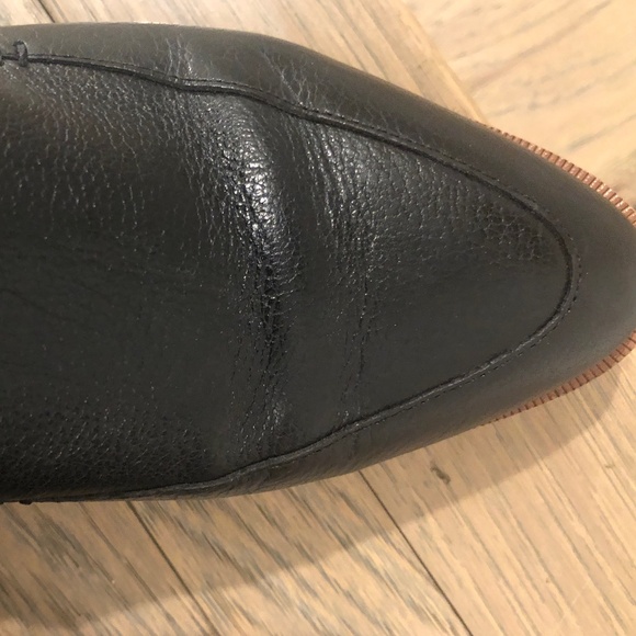 Madewell The Frances Skimmer Loafers Shoe Burnish black Leather Pointed 8.5 - Picture 6 of 7